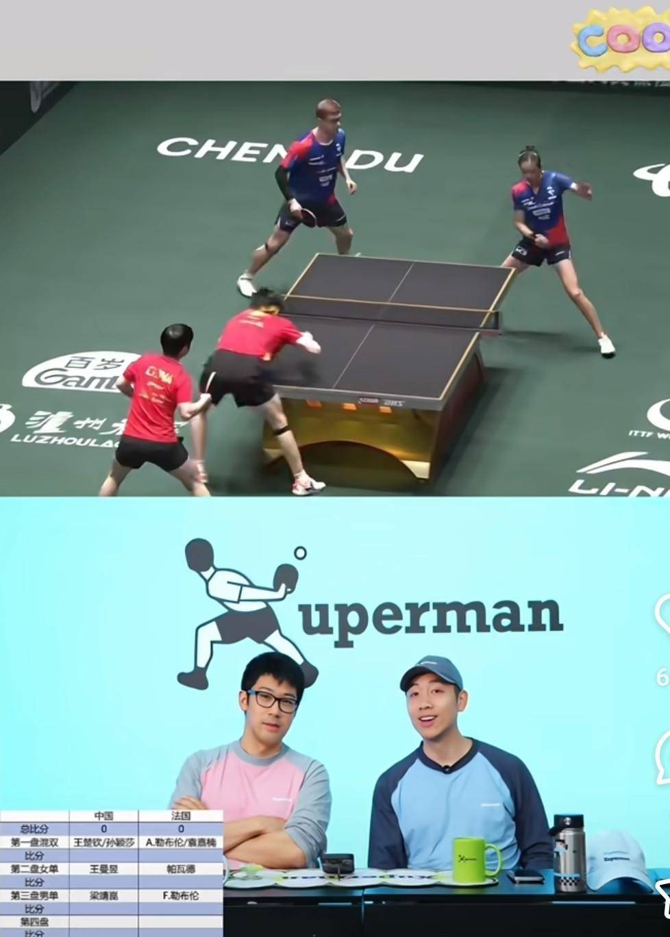法国队力克日本队，许昕高光表现的简单介绍